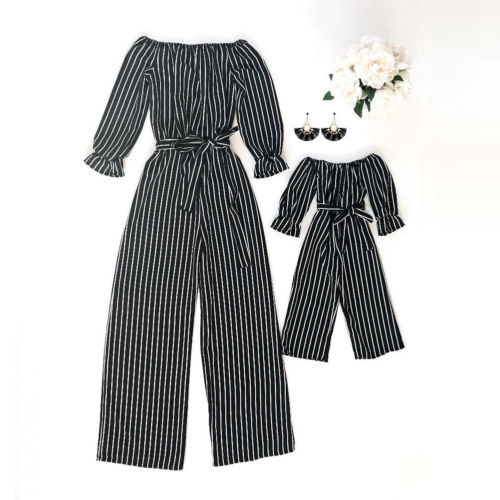 Mother and daughter matching jumpsuit