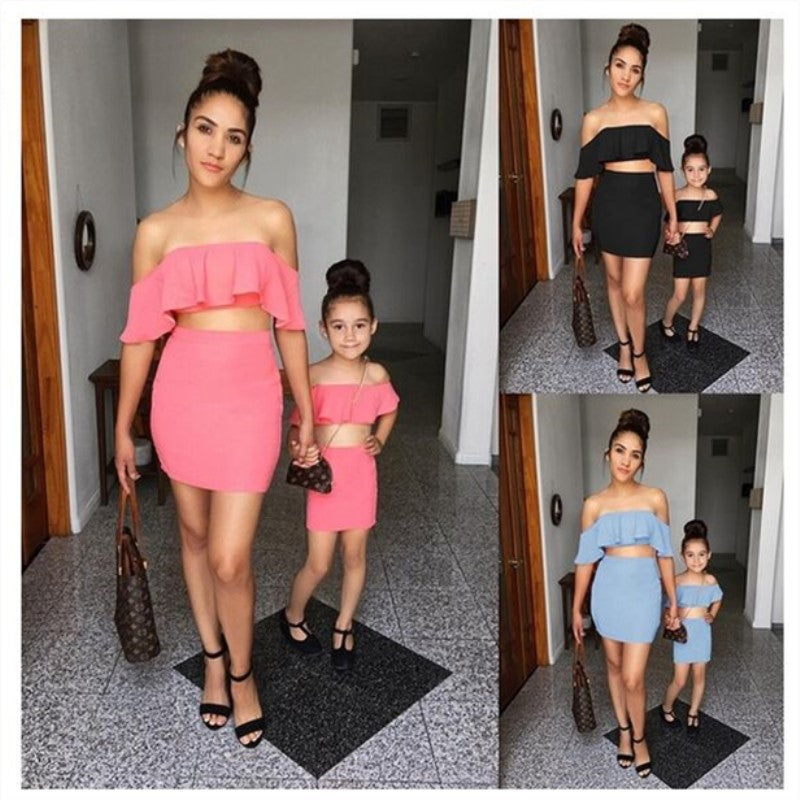 Two piece mother and daughter