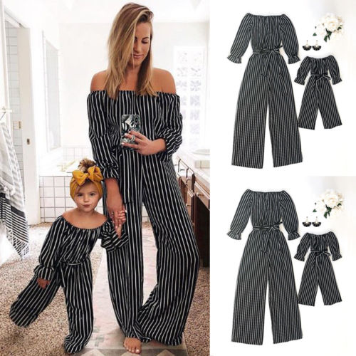 Mother and daughter matching jumpsuit