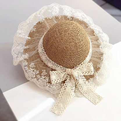 Fashionable Girls' Summer lace hat