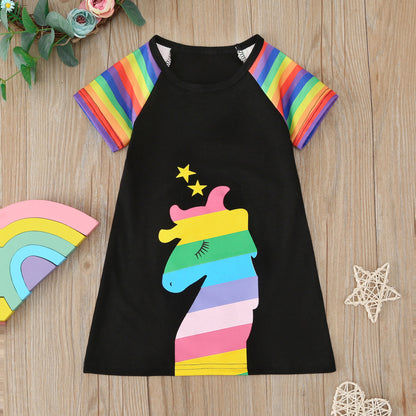 Daughter unicorn rainbow dress