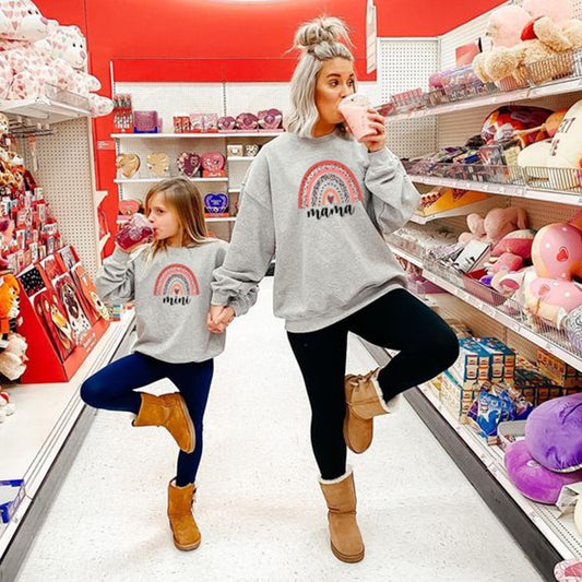 Mother and daughter matching sweater