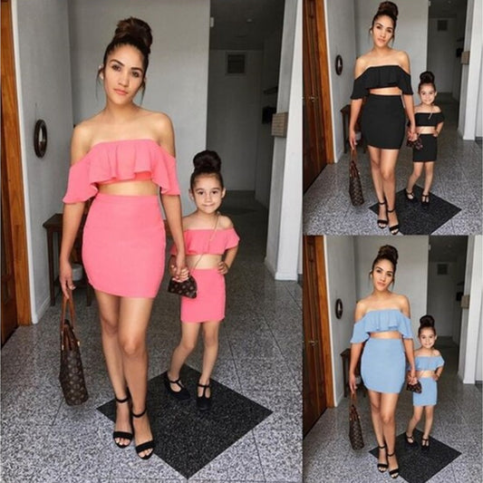 Two piece mother and daughter
