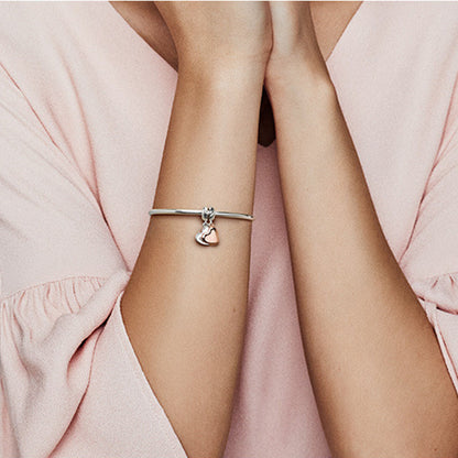 Sterling Silver Beads Mother And Daughter Love Pendant