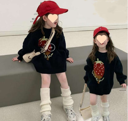 Berry cardigan for little girls