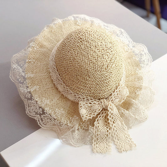 Fashionable Girls' Summer lace hat