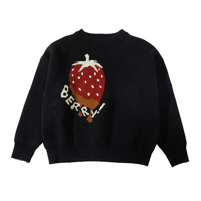 Berry cardigan for little girls