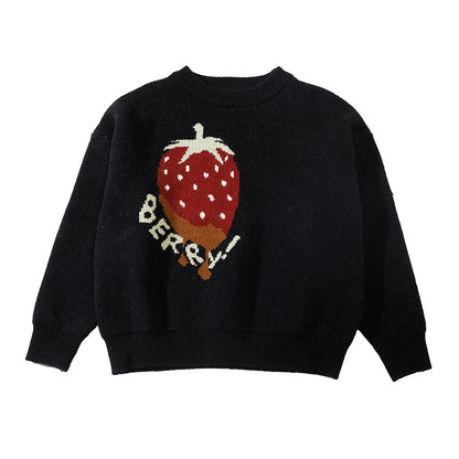 Berry cardigan for little girls