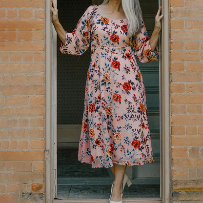 Mother And Daughter Floral Print Dress