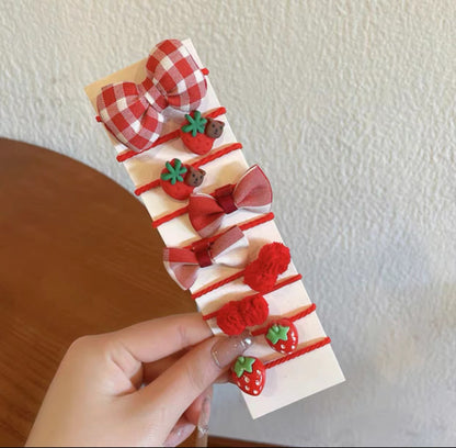 Girls hair clips and ties